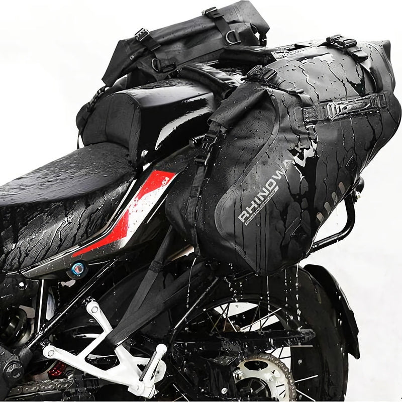 Par de bolsas laterales impermeables para motocicleta.14L