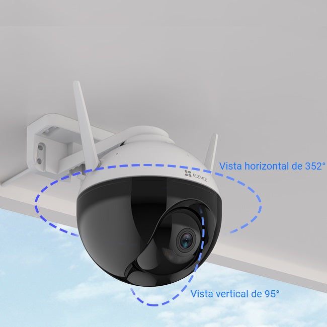 Cámara de seguridad inteligente 360° para exteriores, con Wifi. 2MP 1080p. EZVIZ