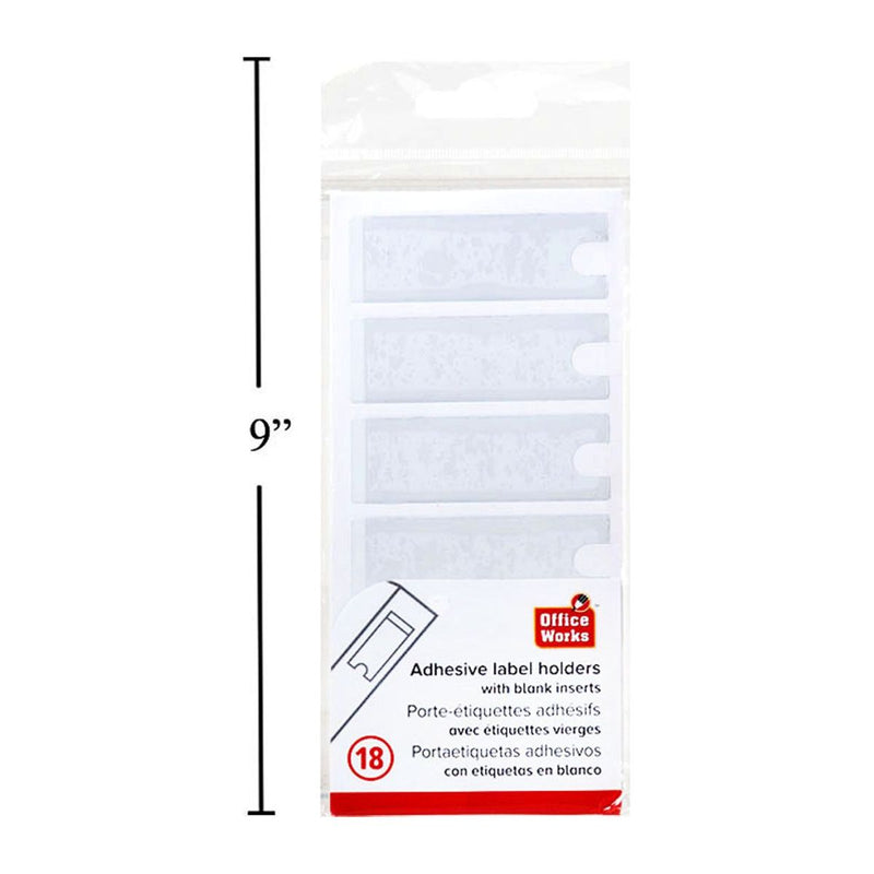 Soporte de etiqueta adhesiva de 18 piezas con tarjeta de inserción en blanco