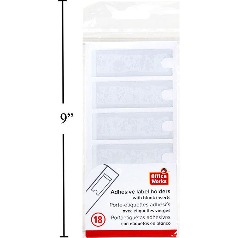 Soporte de etiqueta adhesiva de 18 piezas con tarjeta de inserción en blanco