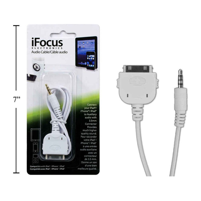 iFocus, cable de audio de 3.3 pies para iPad / iPhone / iPod, b / c