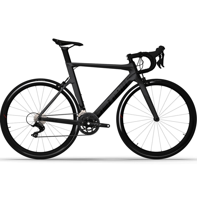 Bicicleta de ruta de fibra de carbono de alto rendimiento, rin 700 Benelli. Color Gris/Negro, talla