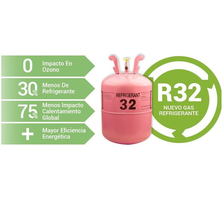 Gas refrigerante R32 de 10.kg/22lbs para aires acondicionados R32