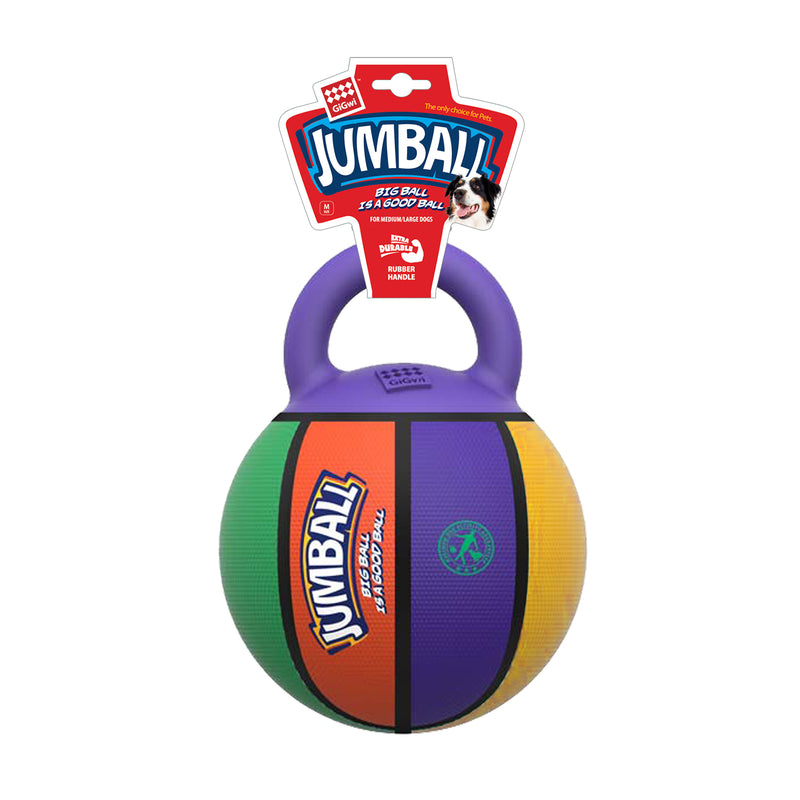 Pelota JUMBALL multicolor con asa para mascota