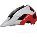 Casco para ciclismo. Color blanco/rojo, talla L