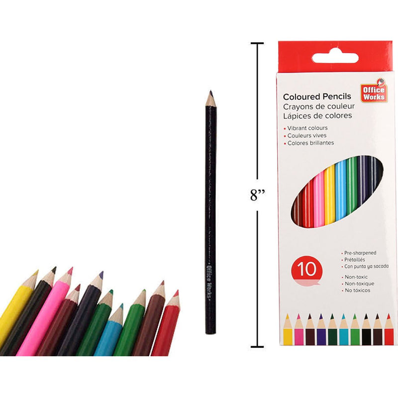 Lápices de colores de 10 piezas, caja de ventana