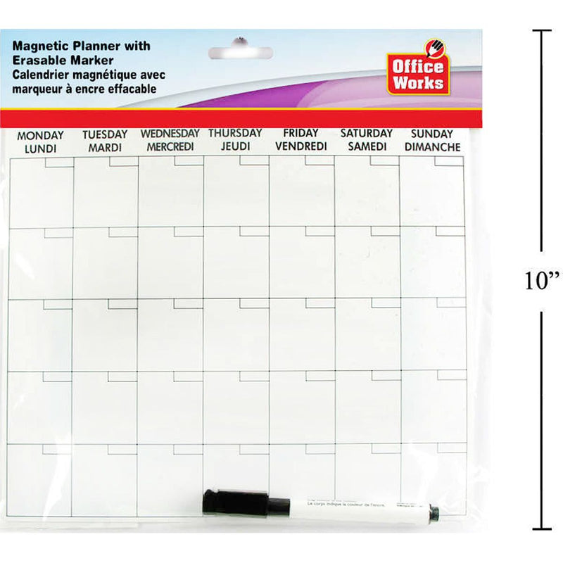 Planificador semanal magnético con marcador pbh
