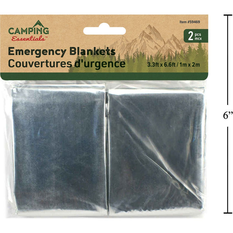 Mantas o frasadas de emergencia para acampar 2 piezas, 1x 2M