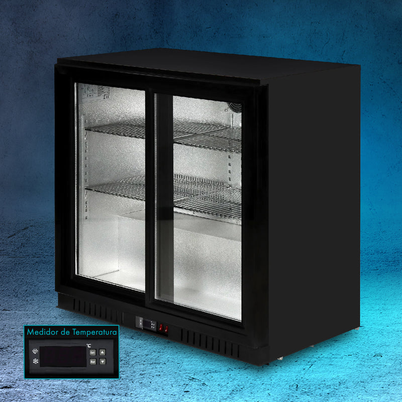 Refrigerador de 2 puertas. Nevera comercial para bar. 900*535*840mm