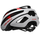 Casco aerodinámico para ciclismo de ruta. Color blanco / rojo, talla M