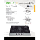 Estufa empotrable a gas Ferrara 76