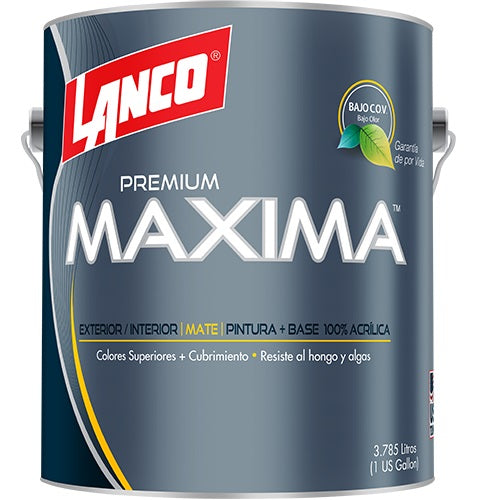 Pintura acrilica maxima premium. Color pastel, 1 Galon