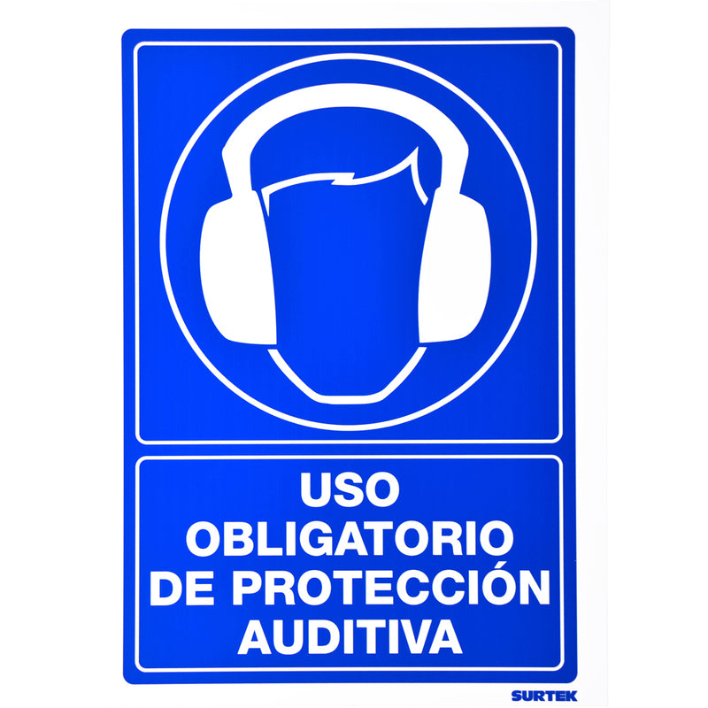 Letrero "Protección auditiva" Surtek