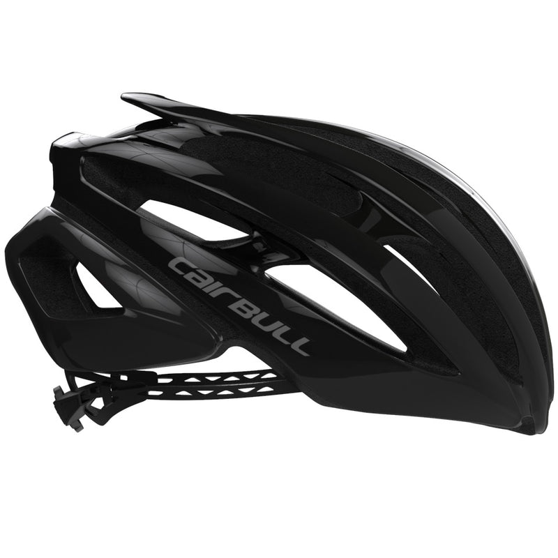 Casco aerodinámico para ciclismo de ruta. Color negro, talla M