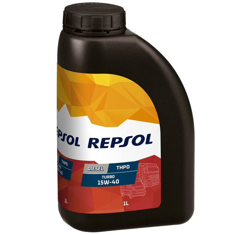Aceite lubricante 15W40 Repsol de 1 L. Para motores Diesel
