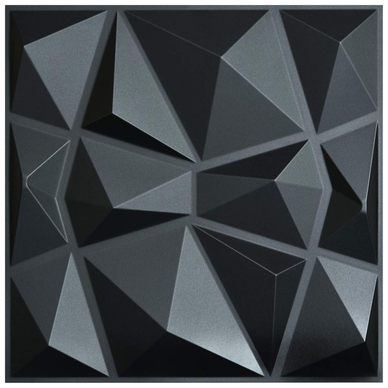 Panel 3D plástico decorativo acabado BLACK pintable 500 x 500 mm 50 pc / box