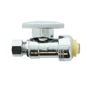 Llave recta de 1/2" x 3/8" con mango giratorio de 1/4" compress conector rapido Push-On