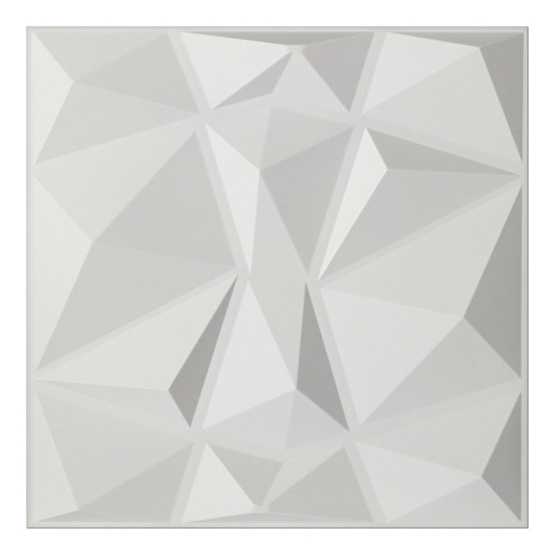 Panel 3D plástico decorativo acabado WHITE  pintable 500 x 500 mm 50 pc / box