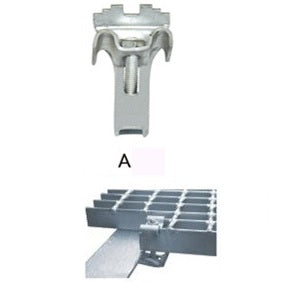 Grapa o fijador tipo A para Rejilla electrosoldada gratin galvanizado para fijar a estructura