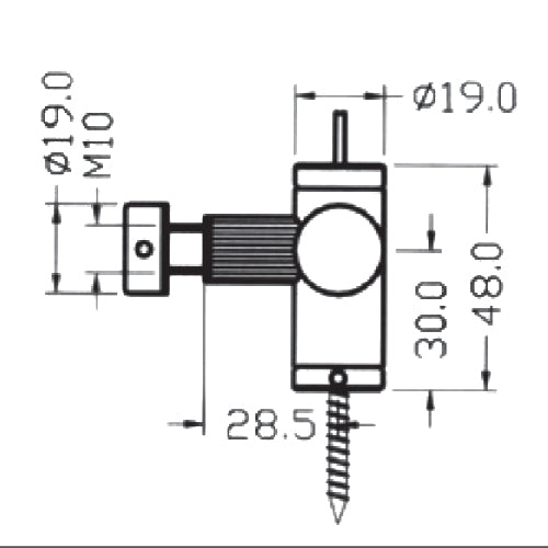 Conector vidrio-vidrio 3 vias 8-10mm. (hollo para cable) (C-C3200B-02/19).