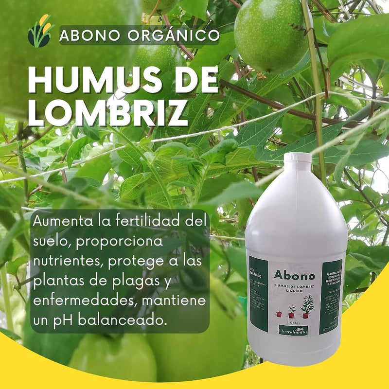Abono Humus Líquido de Lombriz, 100% Orgánico. 1 Litro.