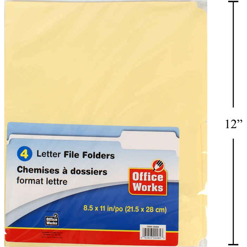 Carpeta de archivos tamaño carta de 4 piezas