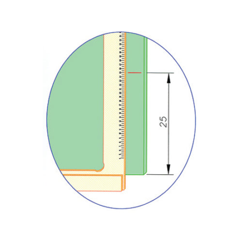 Escuadra diagonal con divisiones métricas Longitud (mm) 800