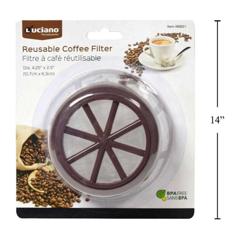 Filtro de café reutilizable Luciano, forma plana
