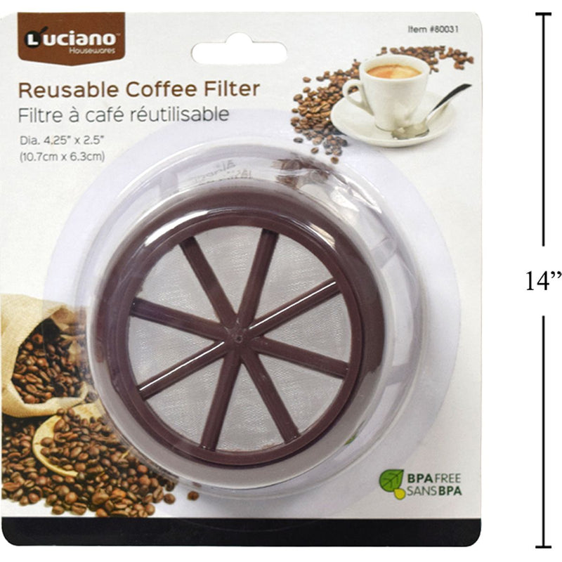 Filtro de café reutilizable Luciano, forma plana