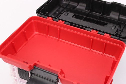 Caja almacenamiento roja para accesorios de pesca