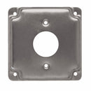 Tapa Metalica para Cajilla de 4x4 con Hueco para Tomacorriente de 220 Volt. No incluye Tornillos.