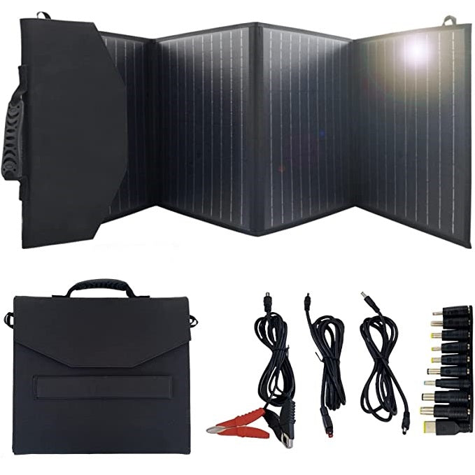 Panel solar generador de energia portatil de 100W y 18V