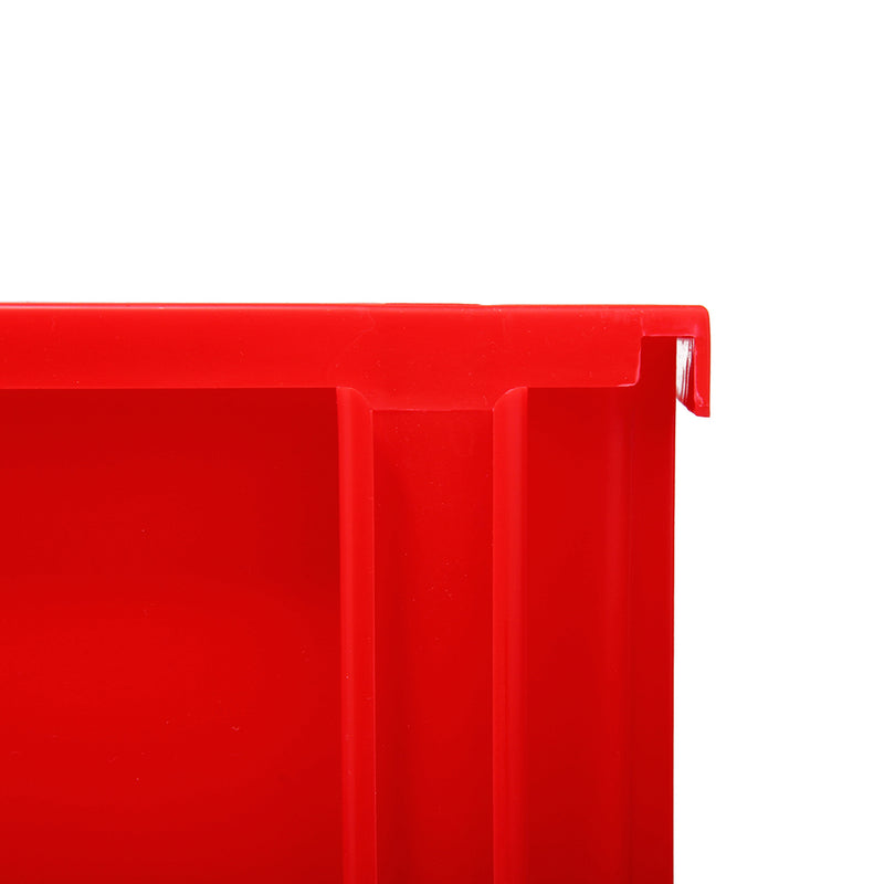 (Pack 8 pzas) Cajas apilables encajables de pin Mediana 300Anch*450 profun.*175 alto mm. Color Rojo.