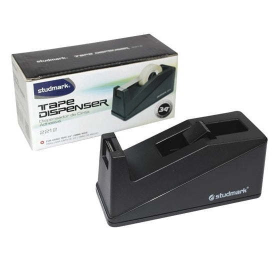 Dispensador de cinta adhesiva para escritorio, color negro