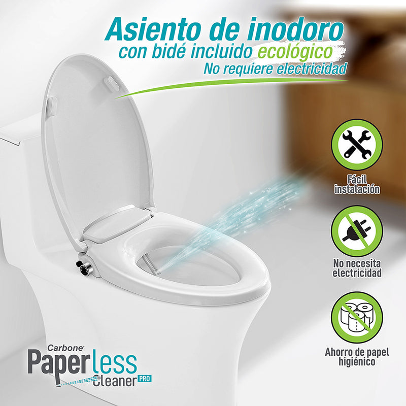 Tapa para inodoros con función bidé incorporado. Paperless Cleaner Pro