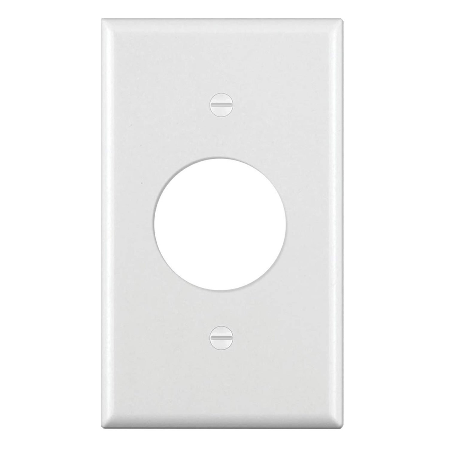 Tapa Plastica para Tomacorriente  de 220Volt. Incluye Tornillos Metalicos. Color Blanco.