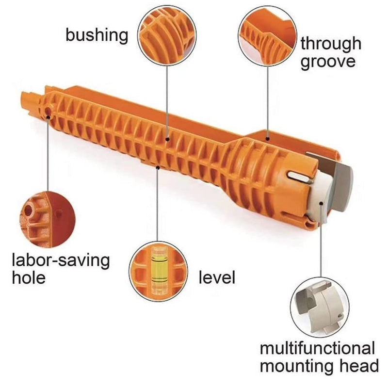 Llave multifuncional para girar tuercas y tuberias de dificil acceso