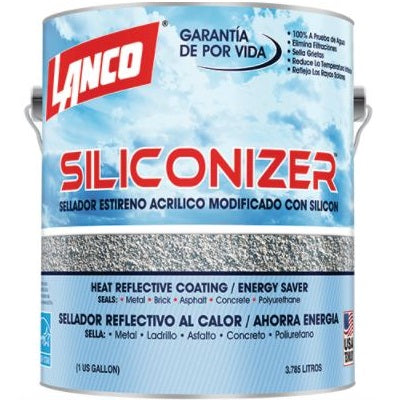 Siliconizer. Sellador de Acrilico modificado con Silicon. Color Rojo Teja. 1 Galon. Impermeabilizant