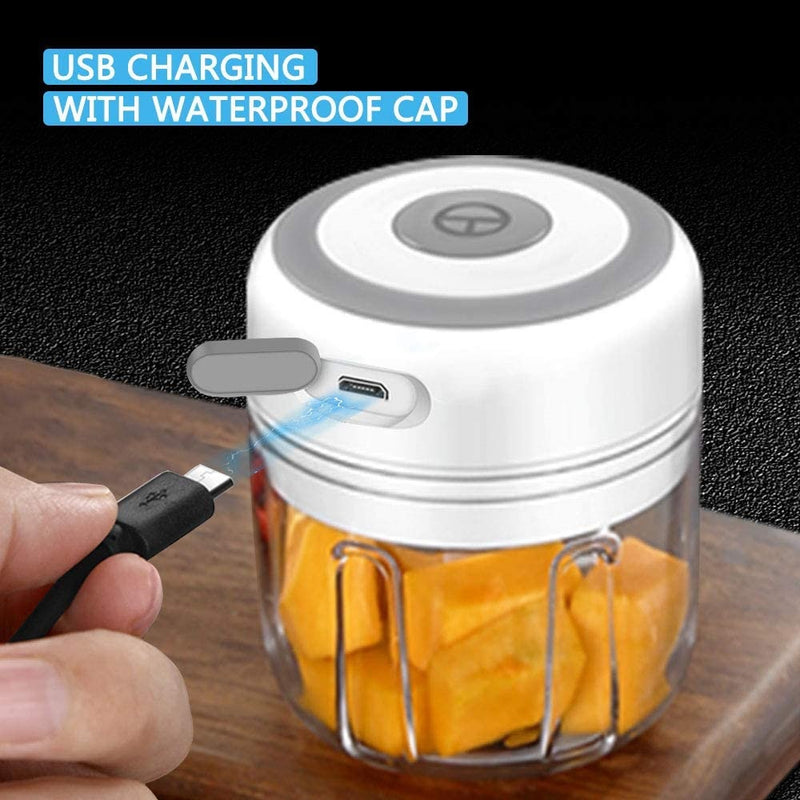 Mini procesador de alimentos eléctrico recargable con USB de 250ml