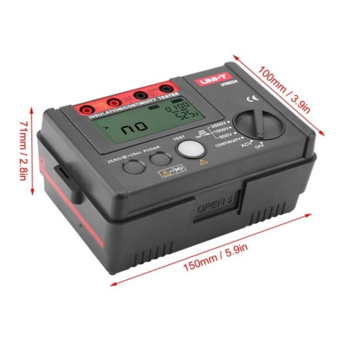 UNI-T Megohmetro Digital (Medidor de Aislamiento) medidor de resistencia de aislamiento y voltage AC