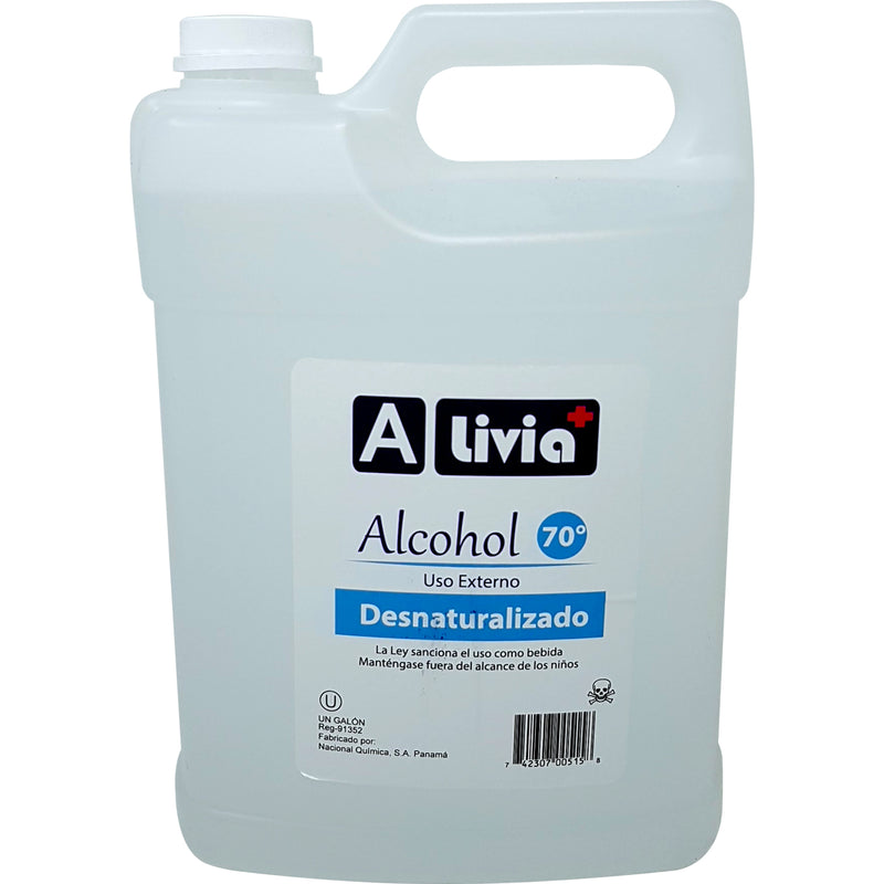 Alcohol Etílico liquido 1 galón desnaturalizado al 70%