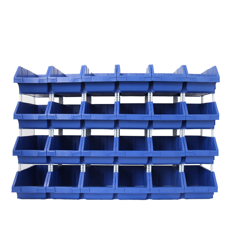 (Pack 12 pzas) Cajas apilables o encajables de pin Chica 200Anch *450 profun.*175 alto mm.Color Azul
