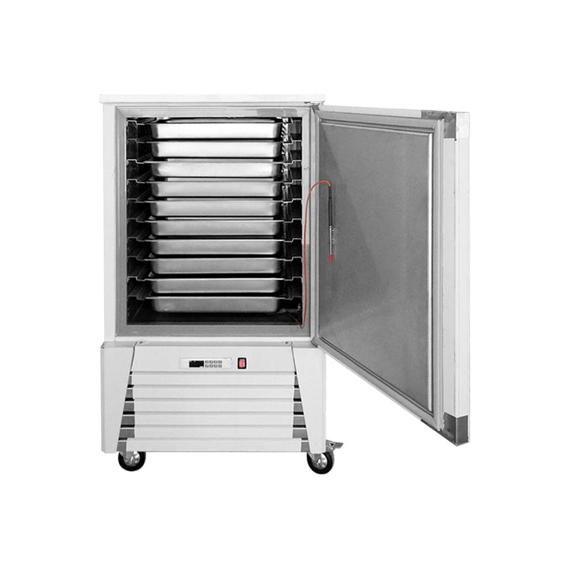 Congelador industrial inox de ultra baja temperatura, 10 bandejas -40C a +3C. 80 x 80 x138 cm