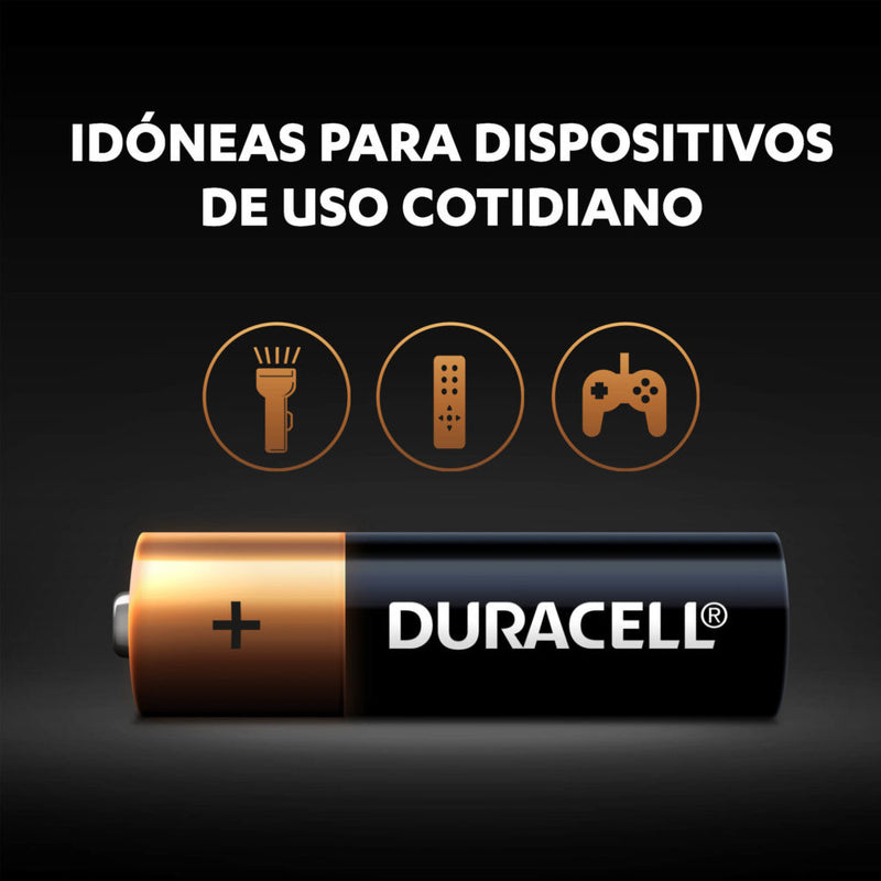 Baterías Alcalinas AA - Duracell. Paq 2Und