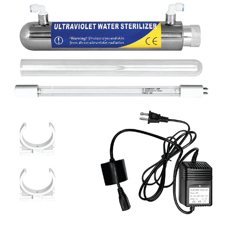UV-12W Esterilizador de agua lampara UV para filtros de agua 110V 60hz