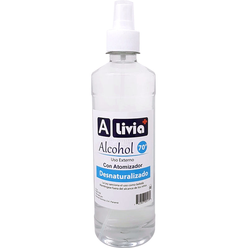 Spray Alcohol Etilico liquido 16 onzas desnaturalizado al 70%.
