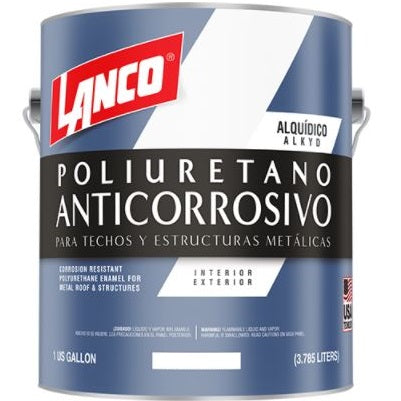 Anticorrosivo Poliuretano para techos y estructuras de metal. Color Blanco. 1 Galon.