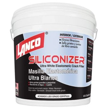 Siliconizer Crack Filler. Masilla 100 % elastomerica. 1/4 Galon. Acabado liso grado espatula.