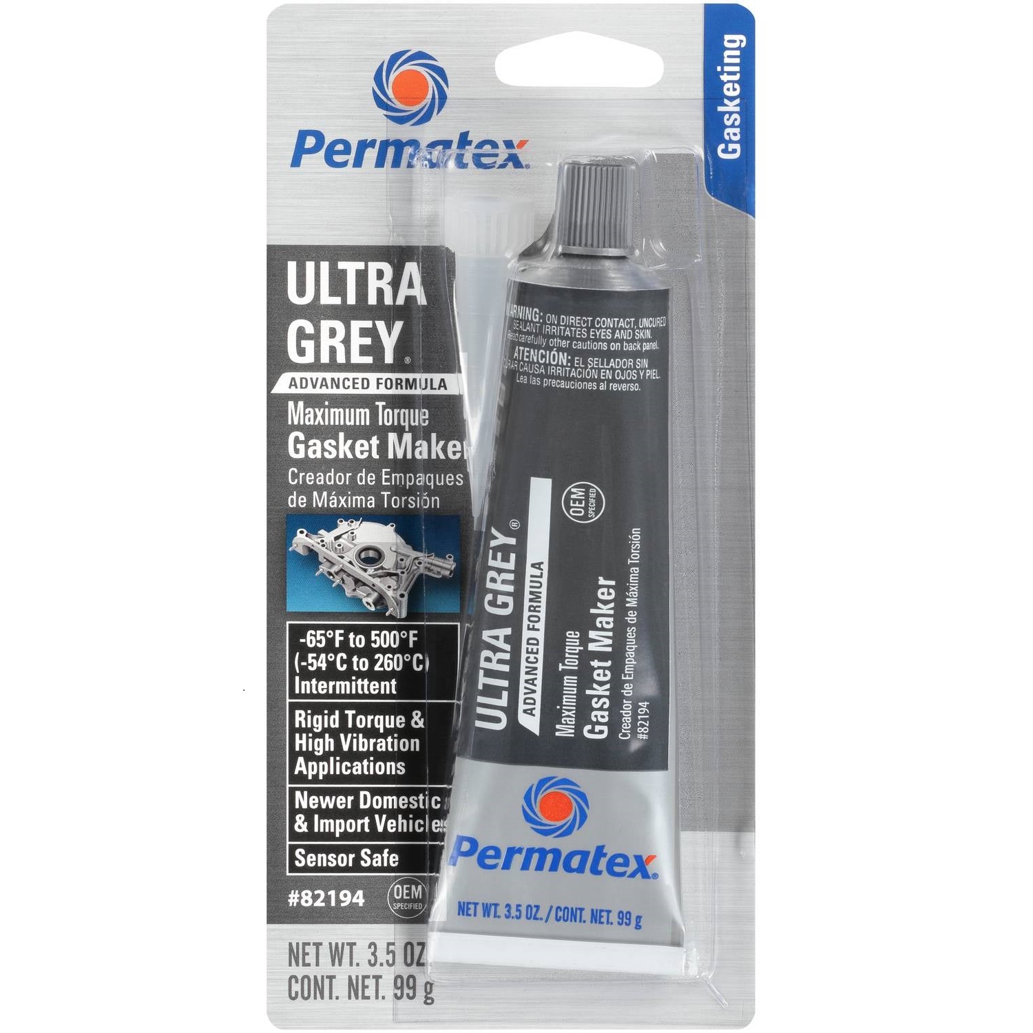 Silicón de alta temperatura Gris Permatex 3 Oz.