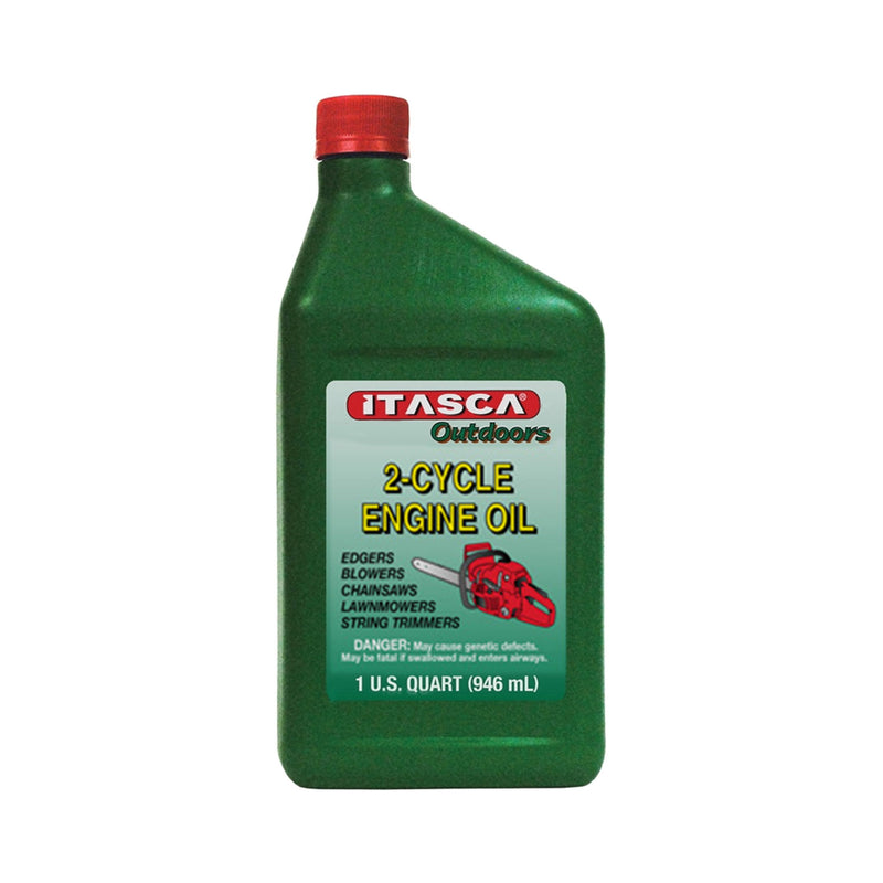 Aceite lubricante 2 tiempos 1 L. Itasca. Para motores de bombas, podadoras, motosierras